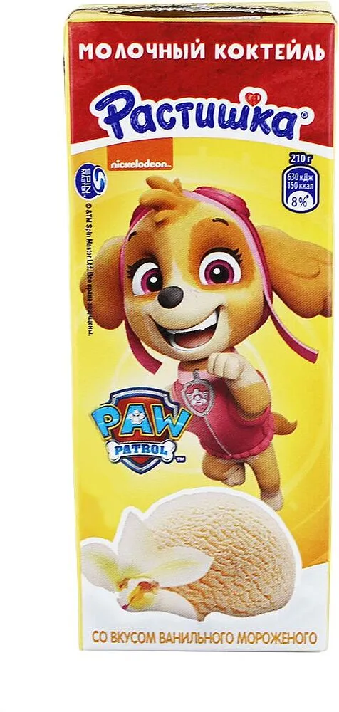 Milk cocktail "Danone Rastishka" 210ml Vanilla