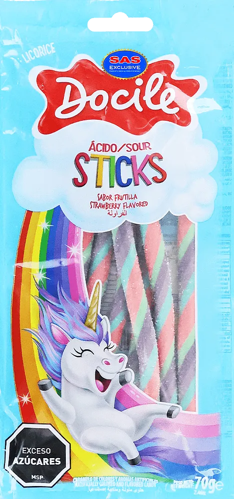 Jelly candies "Docile Sour Sticks" 70g
