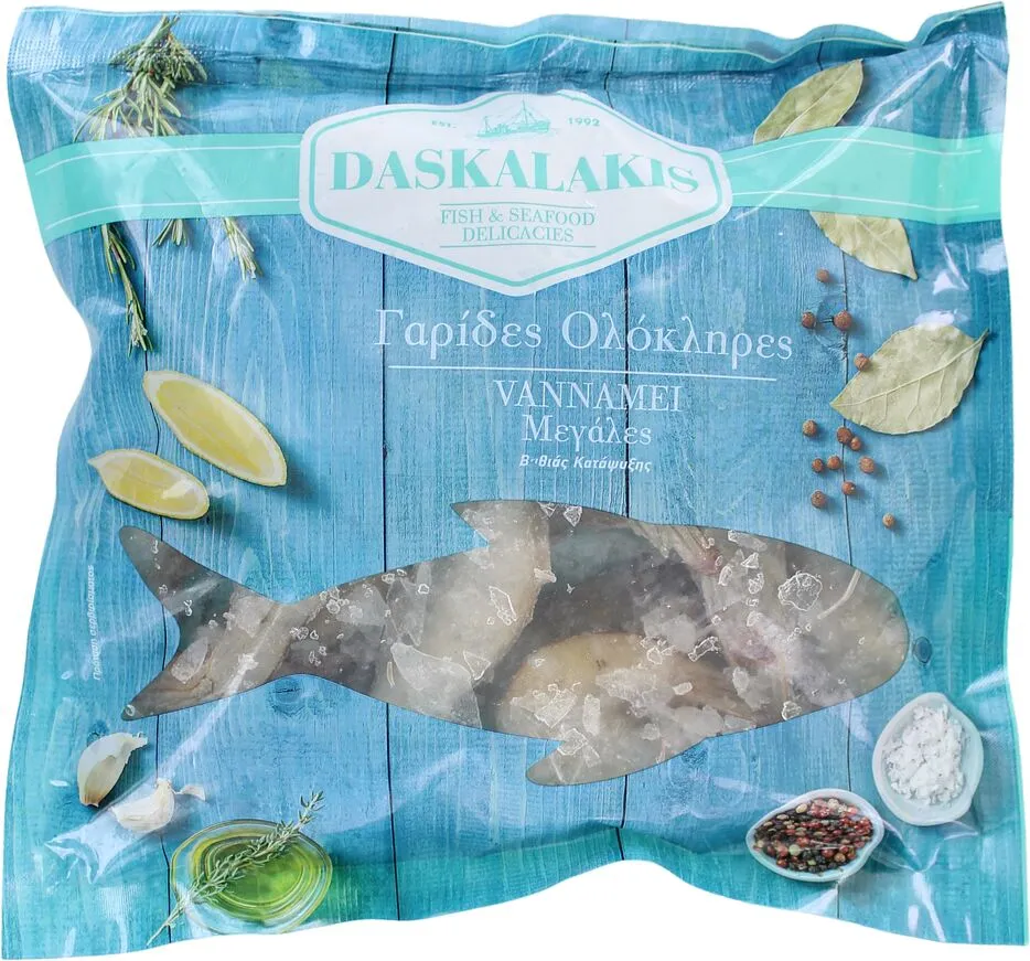 Frozen shrimps "Daskalakis Vannamei" 500g 	