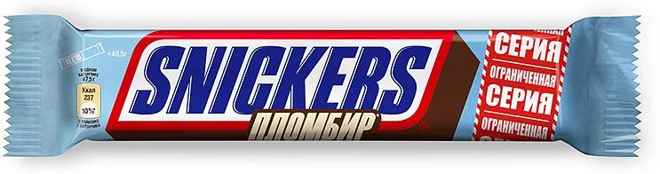 Chocolate bar "Snickers Plombir" 81g