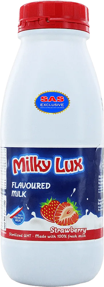Milk drink with strawberry flavour "Milky Lux Strawberry" 500ml
