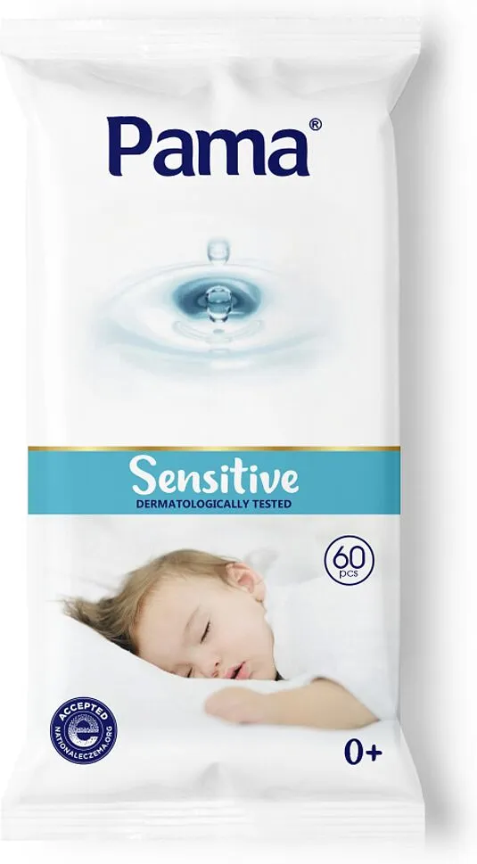 Baby wet wipes "Pama Sensitive" 60 pcs