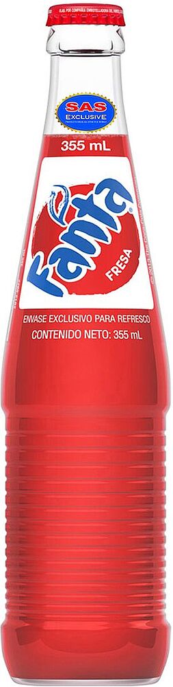 Refreshing carbonated drink "Fanta" 355ml Strawberry 