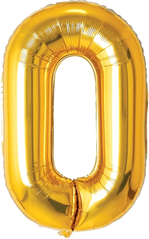 Воздушный шар с гелием, №0, 1м, золотистый
