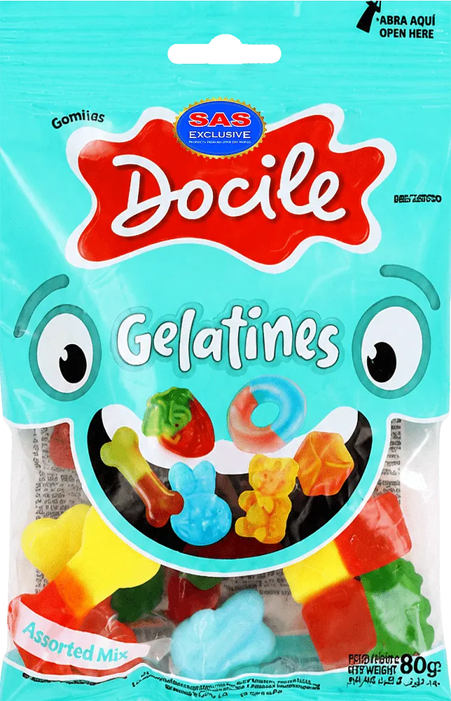 Jelly candies "Docile Gelatines Assorted Mix" 80g
