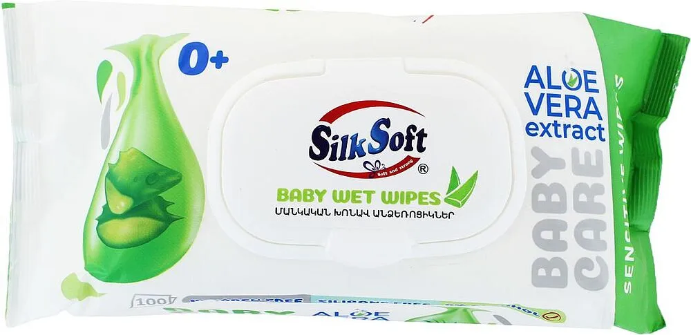 Baby wet wipes "Silk Soft" 100 pcs
