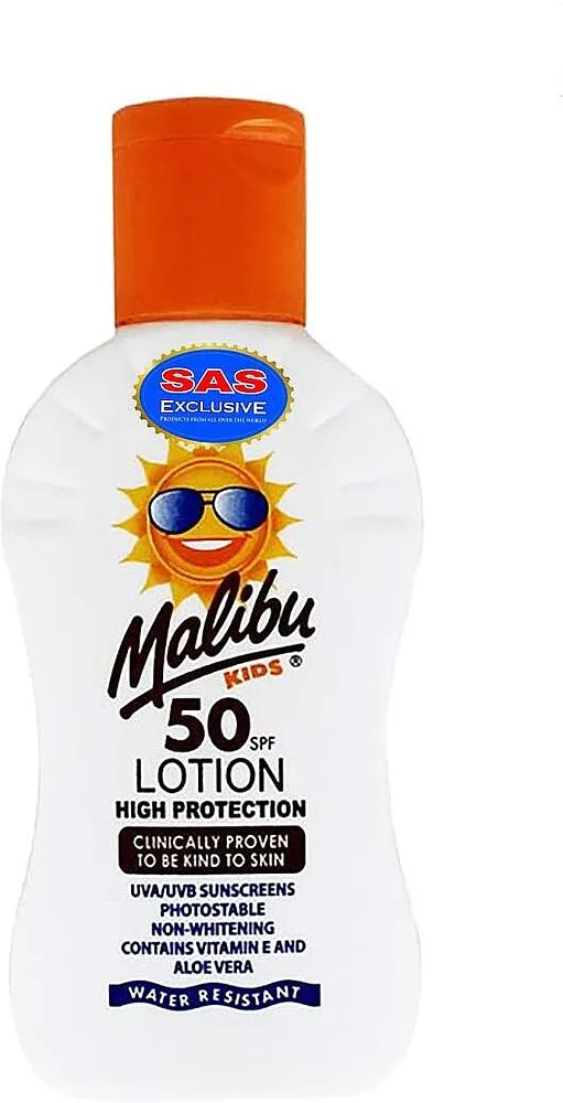 Sunscreen lotion for children "Malibu 50 SPF" 100ml
