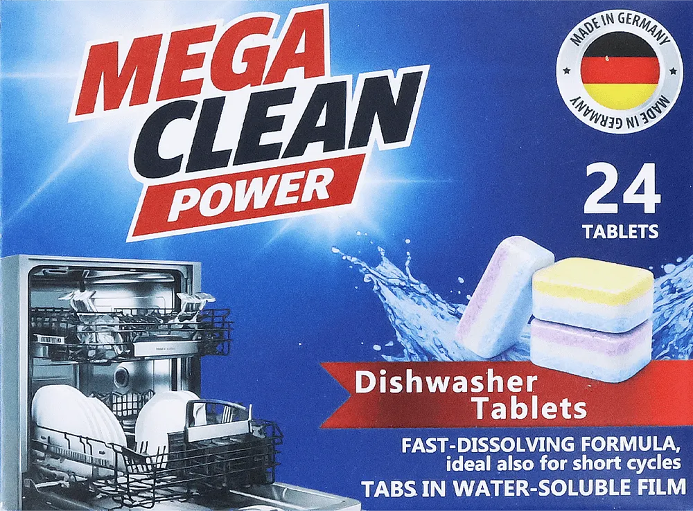 Սպասք լվացող մեքենայի պատիճներ «Mega Clean Power» 24 հատ
