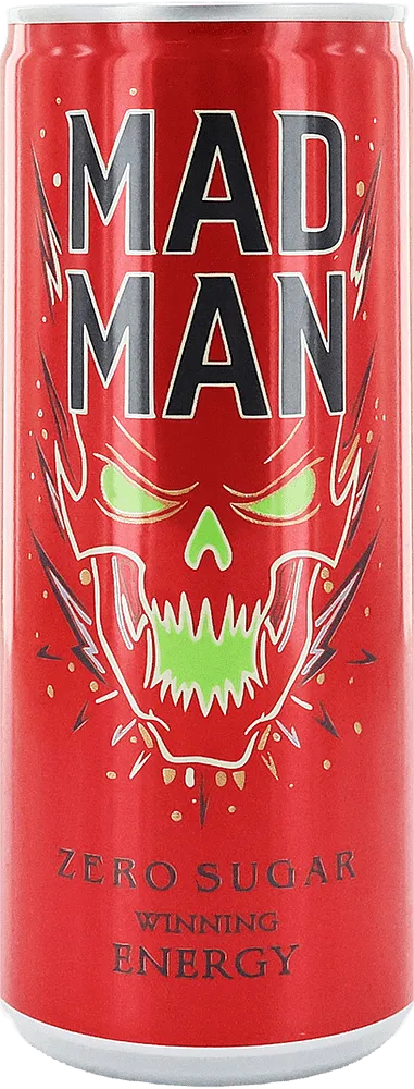 Energy carbonated drink "Mad Man Zero" 250ml
