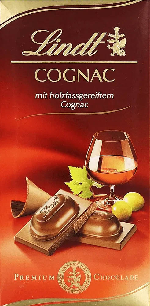 Շոկոլադե սալիկ կոնյակի միջուկով «Lindt Cognac Premium» 100գ
