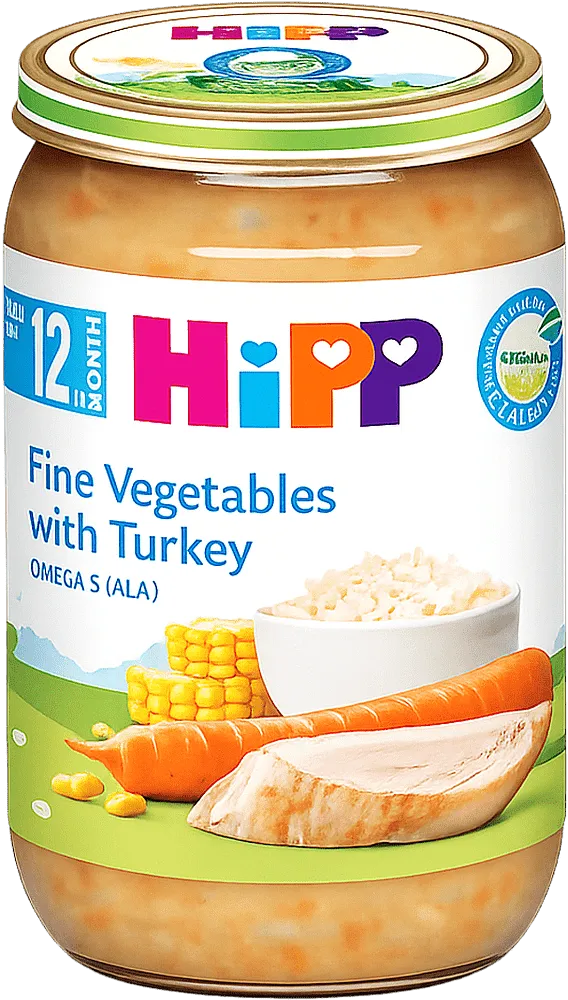 Turkey & vegetable puree "Hipp Organic" 220g
