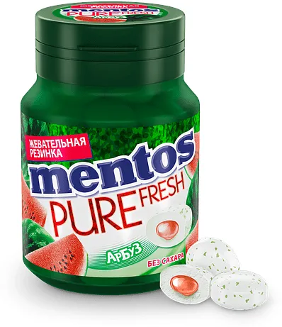 Watermelon chewing gum "Mentos Pure Fresh" 54g 
