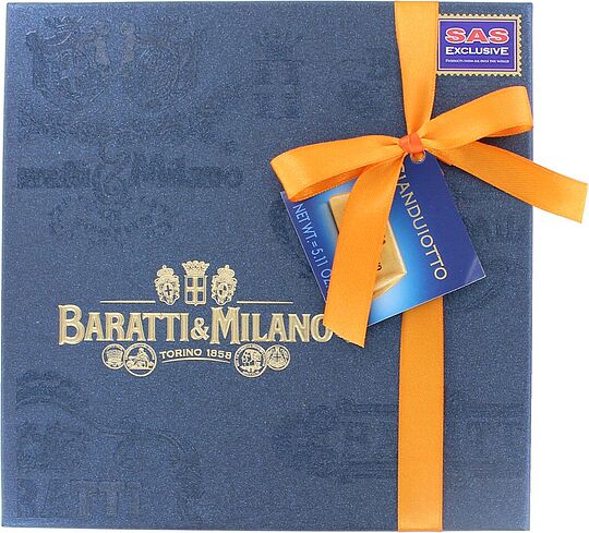 Շոկոլադե կոնֆետների հավաքածու «Baratti & Milano Gianduiotti» 145գ
