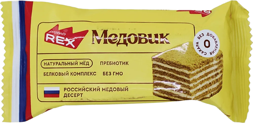 Protein bar with honey cake flavor "Rex" 40g
