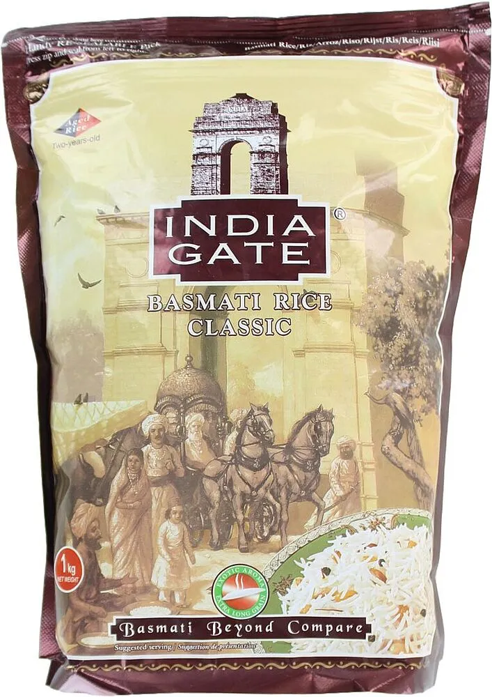 Long-grain rice "India Gate Basmati" 1kg
