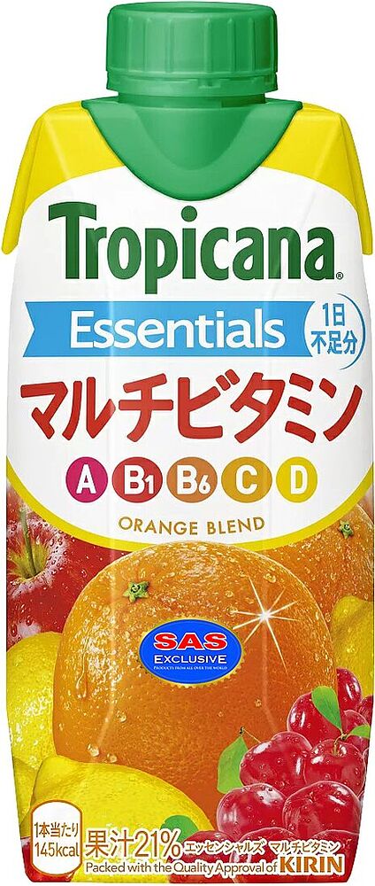 Сок "Tropicana Essentials" 330мл Апельсин, Яблоко, Ацерола и Лимон