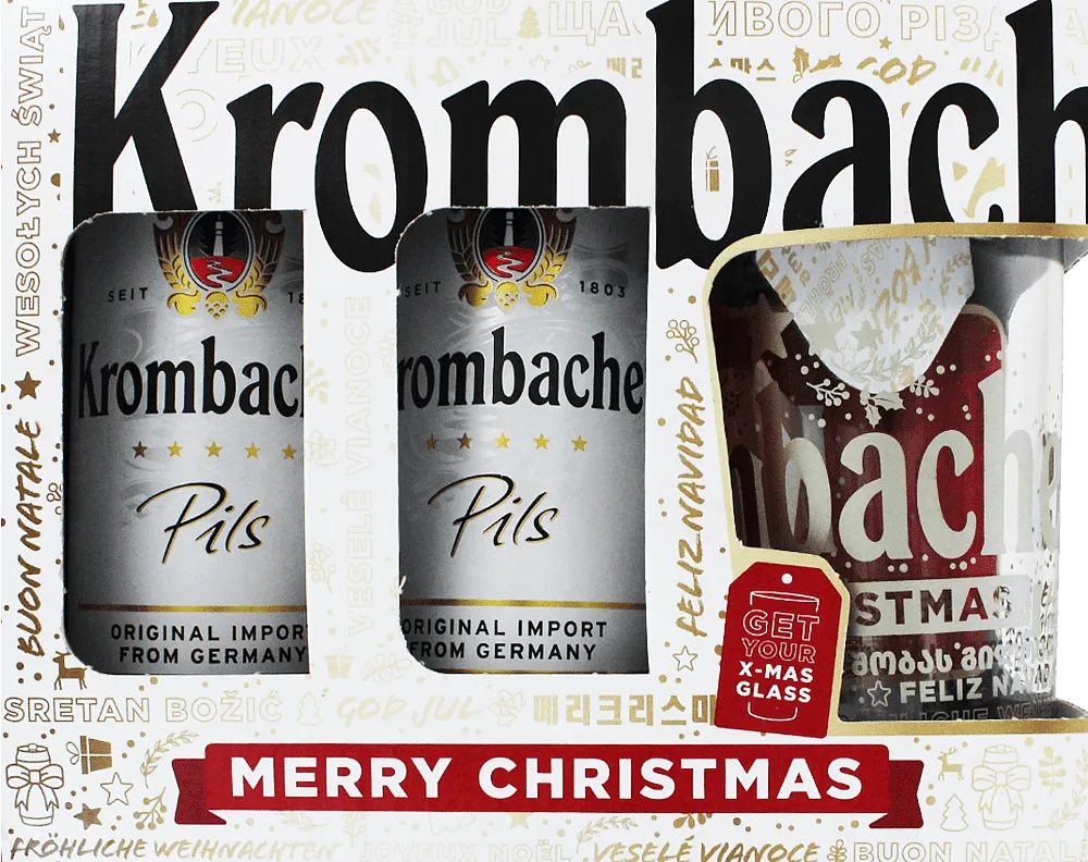 Beer & glass "Krombacher Pils" 6 pcs