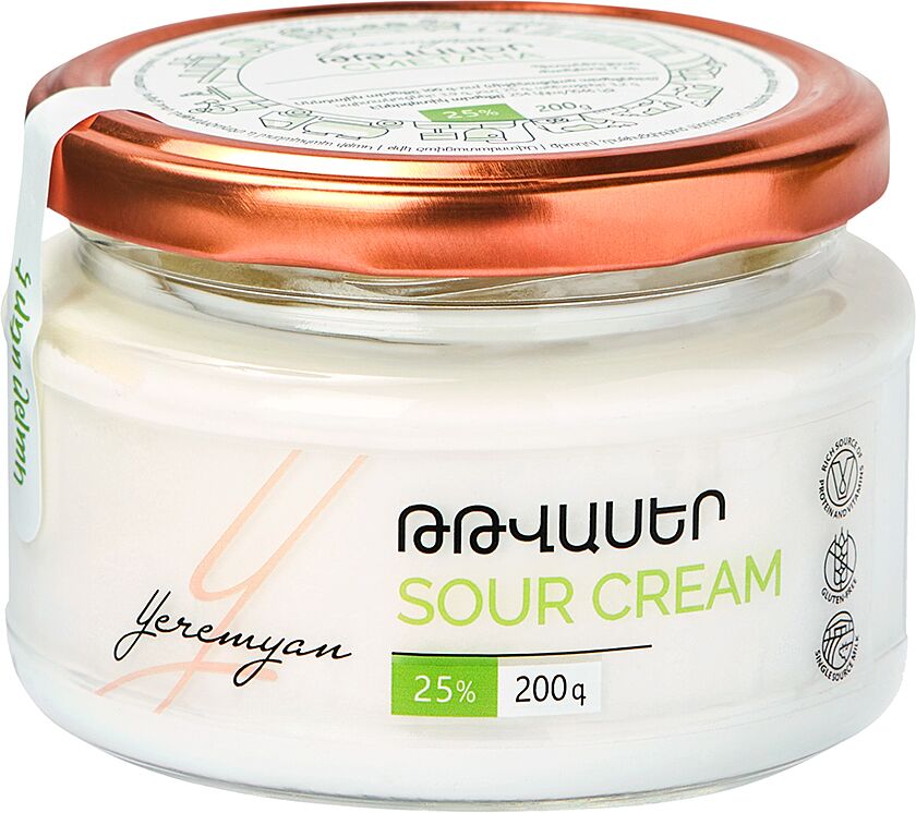 Sour cream "Yeremyan Products" 200g, richness: 25%