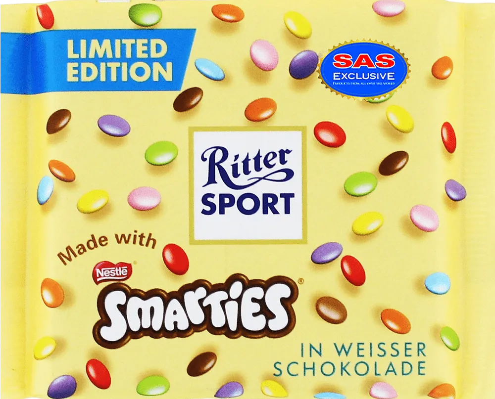 Chocolate bar with dragee "Ritter Sport Nestle Smarties Limited Edition" 100g