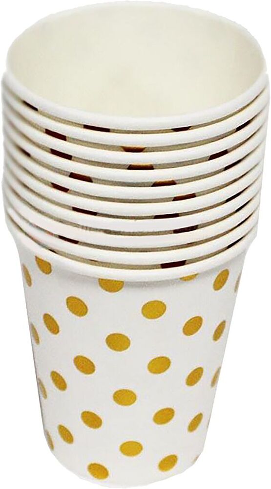 Disposable medium paper cups 10pcs.
