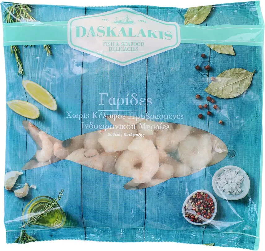 Boiled frozen shrimps "Daskalakis" 500g