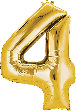 Воздушный шар с гелием, №4, 1м, золотистый