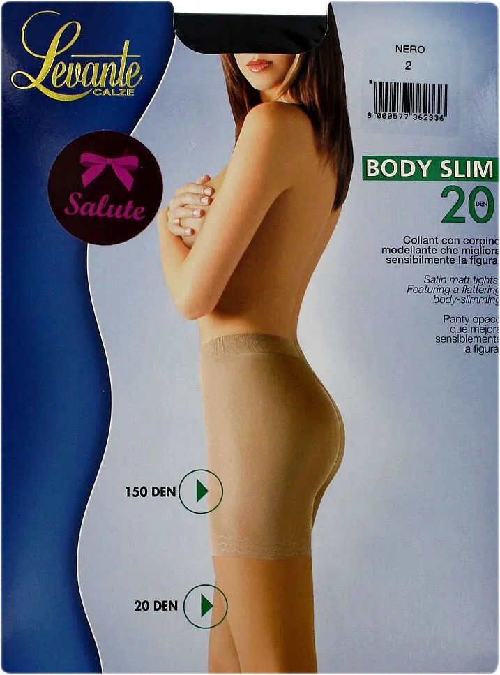 Զուգագուլպա սև «Levante Body Slim 20Den N2» 