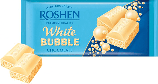 Շոկոլադե սալիկ սպիտակ «Roshen Bubble» 80գ