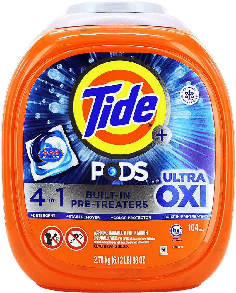Universal washing capsules "Tide Ultra Oxi 4 in 1" 104 pcs
