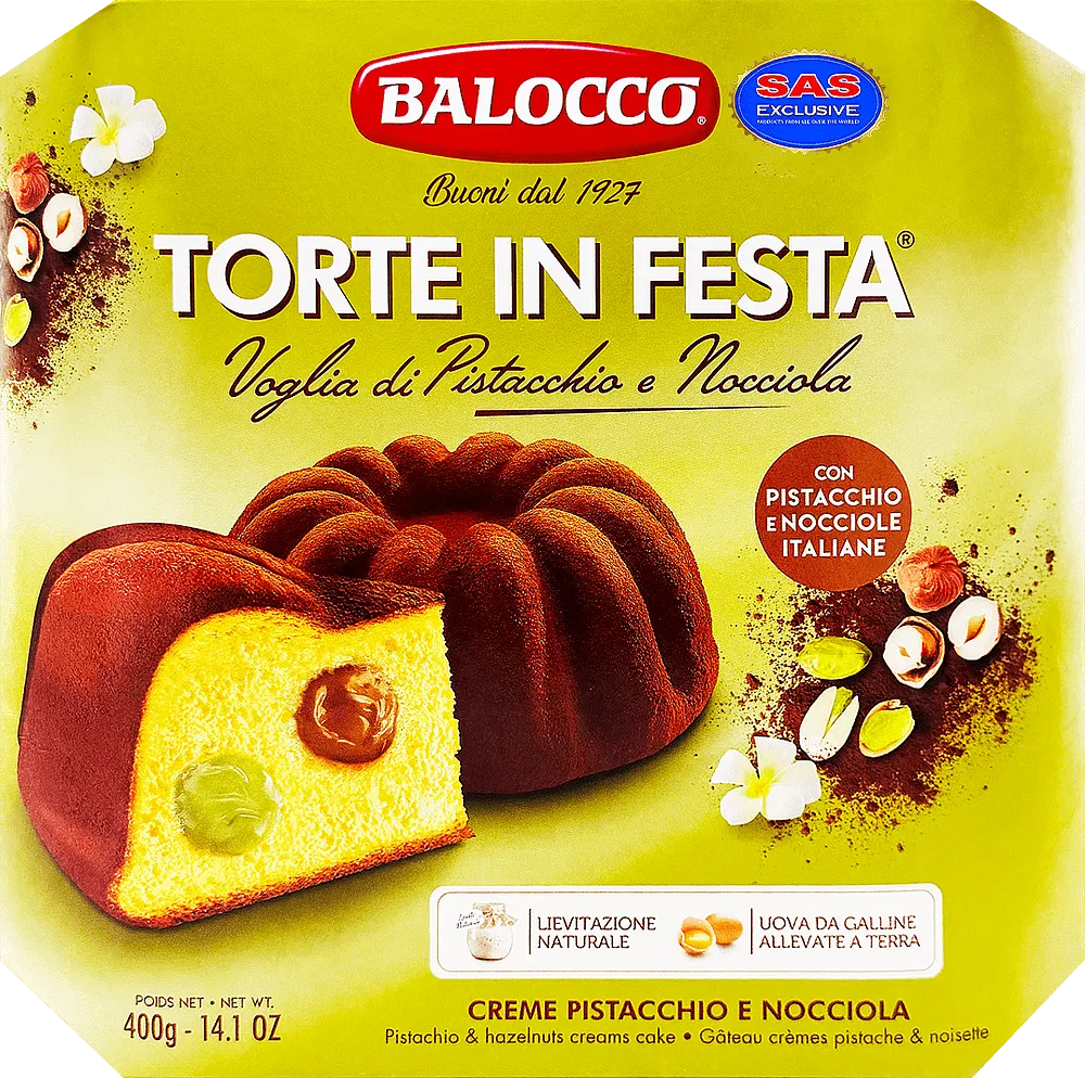 Easter bread with pistachio & hazelnut cream "Balocco Torte In Festa" 400g
