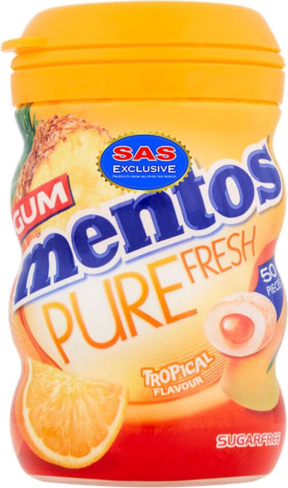 Жевательная резинка "Mentos Pure Fresh" 100г Тропический