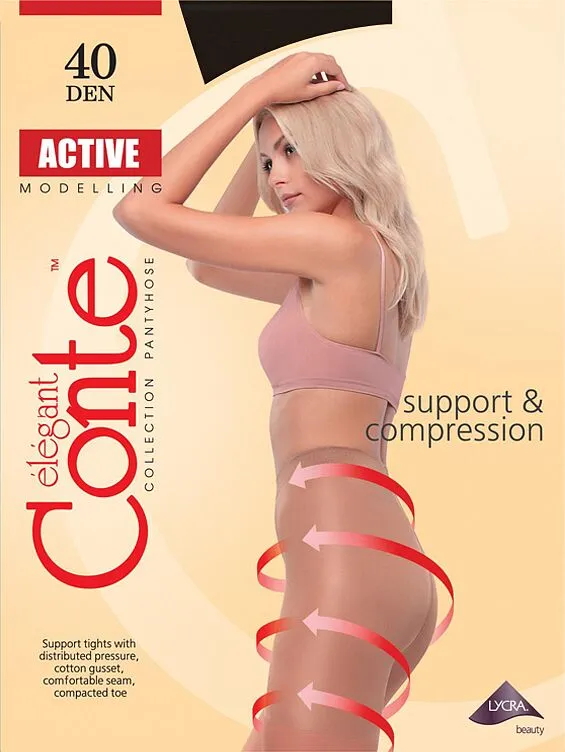 Колготки черные "Conte Elegant Active 40 Den N2" 