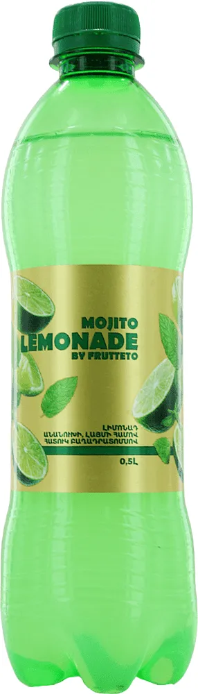 Refreshing carbonated lime & mint flavored drink "Frutteto" 0.5l