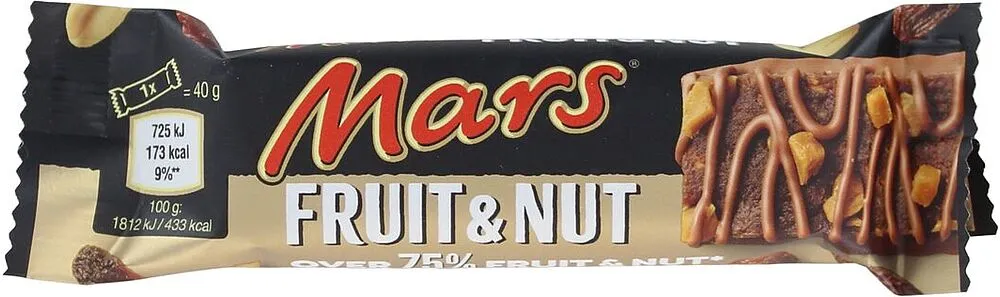 Chocolate stick with nuts & fruits "Mars Triple Treat" 40g
