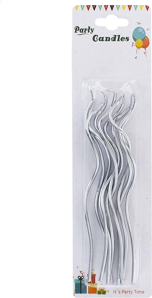Birthday candle "Party Candles" 10 pcs