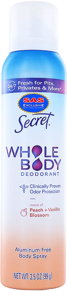 Aerosol deodorant "Secret Whole Body" 99g
