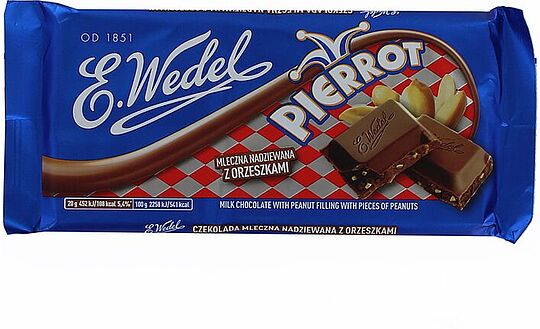 Շոկոլադե սալիկ գետնանուշով «E. Wedel Pierrot» 100գ