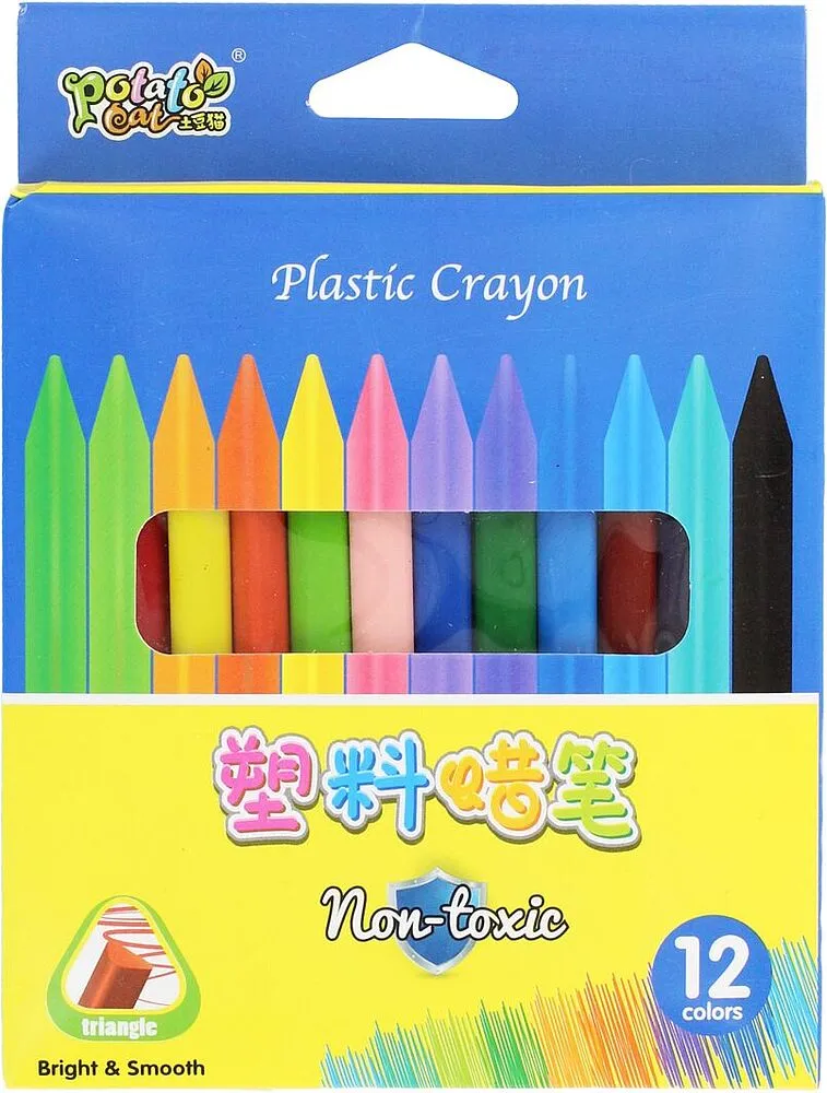 Colour wax crayons "Potato" 12 pcs
