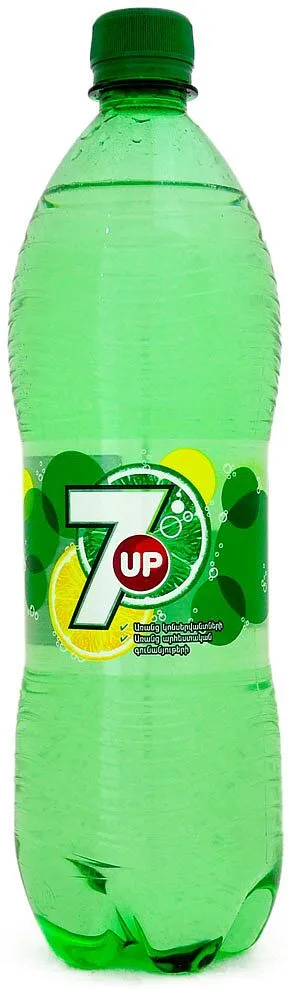Освежающий газированный напиток лимонно-лаймовый "7up" 1л 