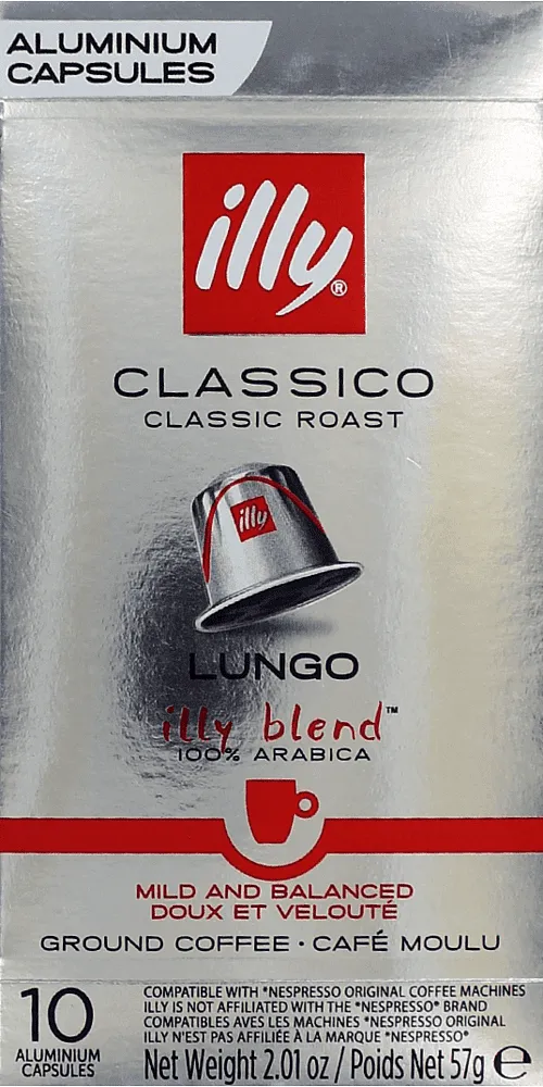 Coffee capsules "Illy Classico Lungo" 10pcs, 57g
