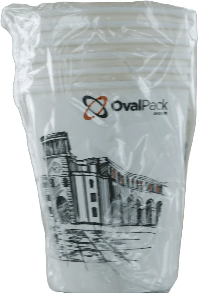 Disposable paper cups "Oval Pack" 6 pcs
