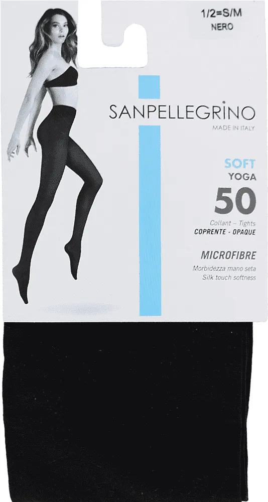 Black tights "Sanpellegrino Yoga Nero 50 Den N1/2"
