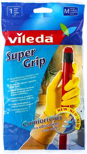 Перчатки резиновые ''Vileda Super Grip ComfortPlus'' M 