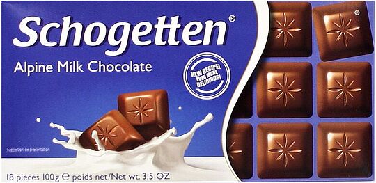Շոկոլադե սալիկ կաթնային «Schogetten» 100գ 