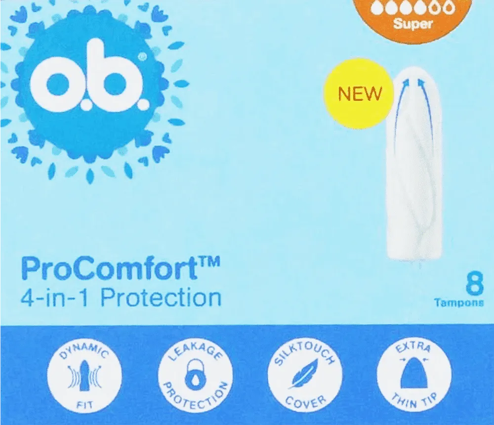 Tampons "o.b. Pro Comfort Silk Touch Super" 8pcs.
