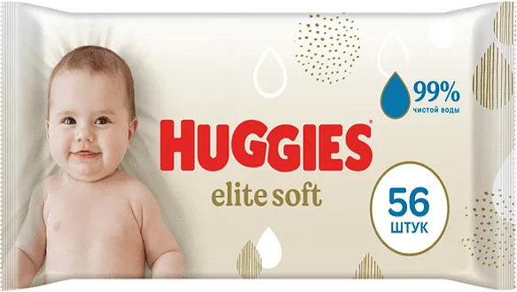 Baby wet wipes "Huggies Elite Soft" 56 pcs.