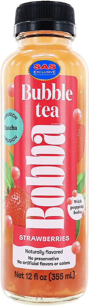 Սառը թեյ ելակի «Bobba Bubble Tea Strawberries» 355մլ
