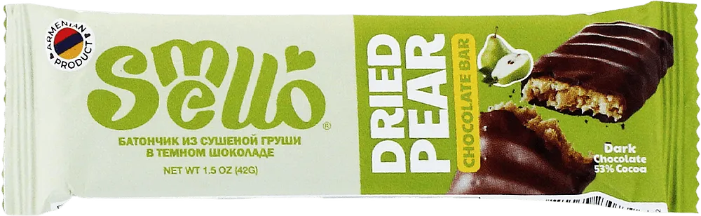 Chocolate bar with dried pear filling "Smello" 42
