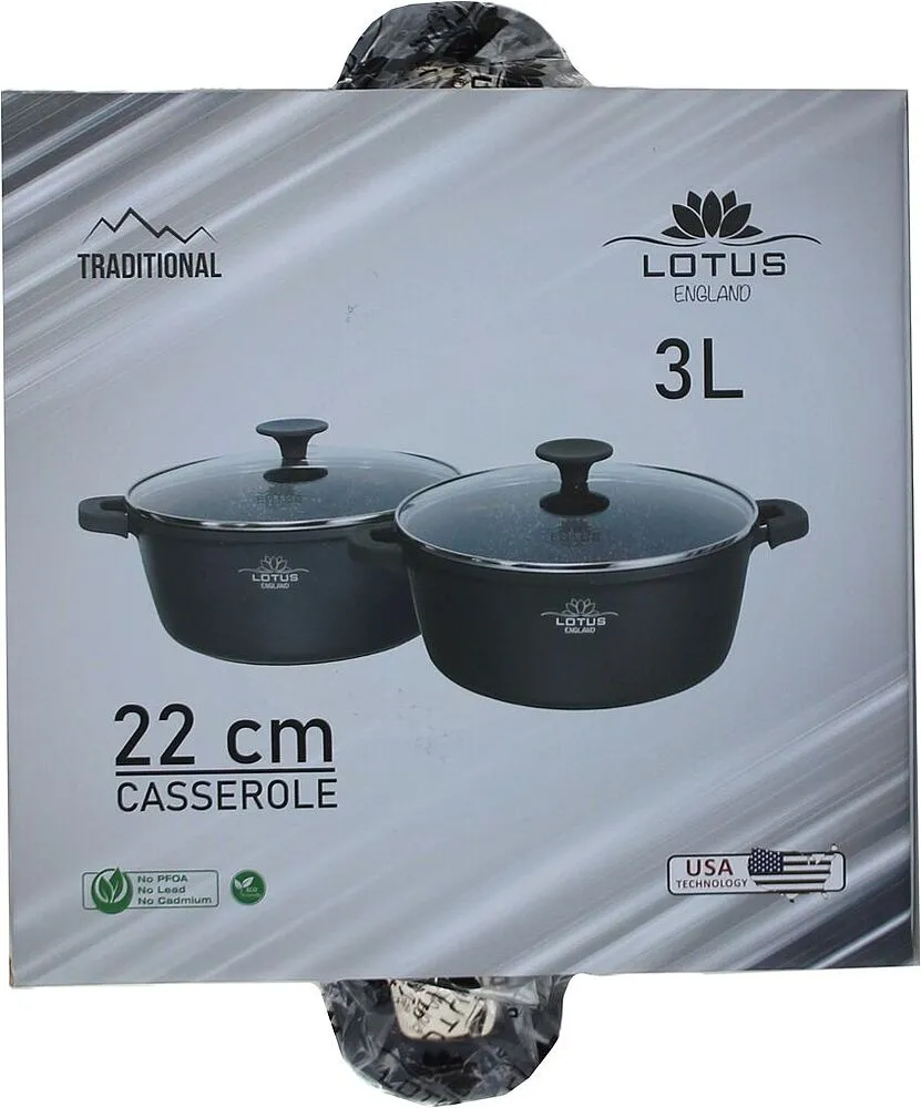 Casserole with lid "Lotus"
