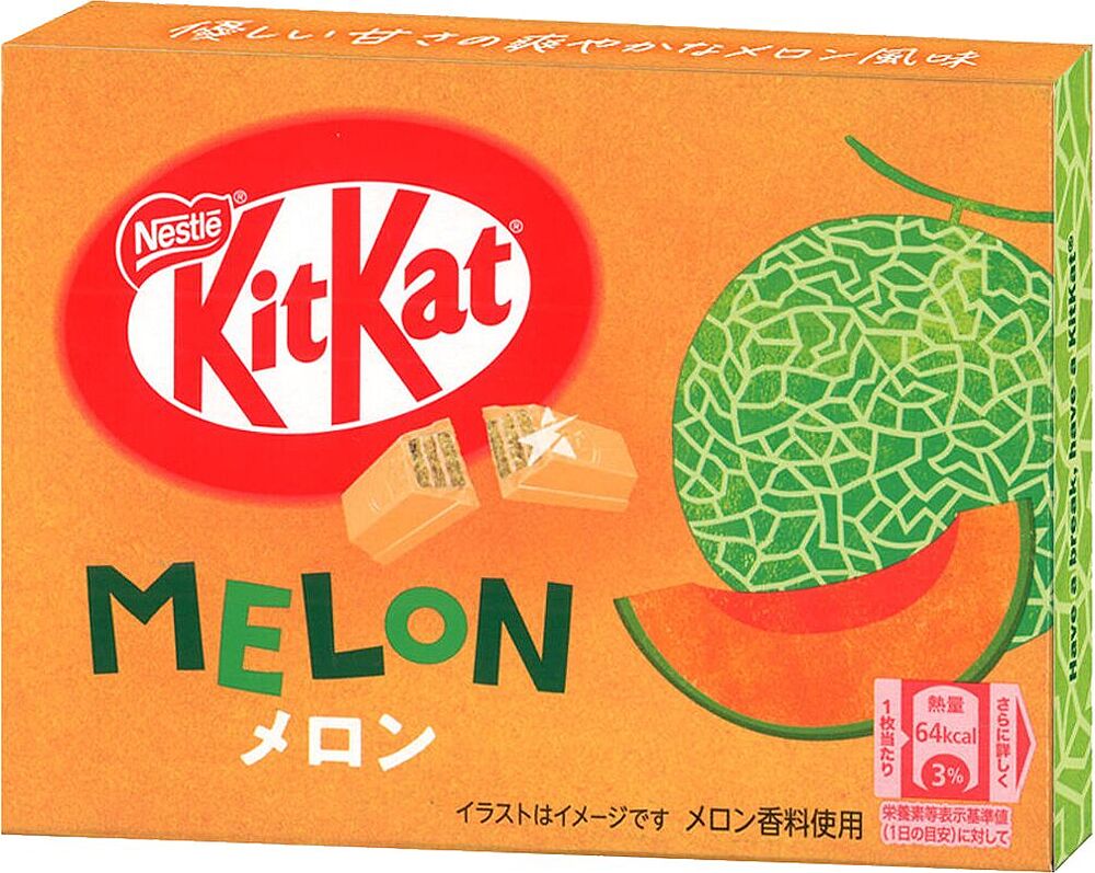 Chocolate candies "Kit Kat Mini Melon" 28g
